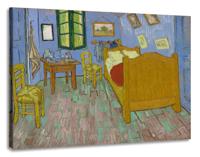 Schilderij -Vincent van Gogh, De Slaapkamer. 100x80cm. premium print, wanddecoratie - thumbnail
