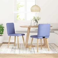 Eetkamerstoelen 2 st stof jeansblauw - thumbnail