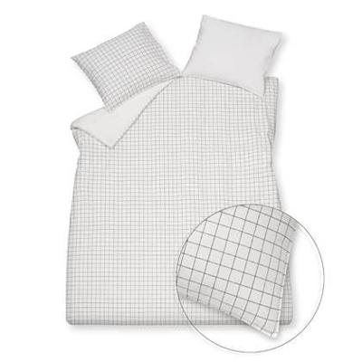 VanDyck PURE 54 percale Check anthracite Dekbedovertrek