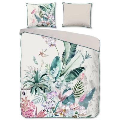 Descanso Dekbedovertrek "jungleprint" - Multi - (135x200 cm) - Biologisch Katoen satijn