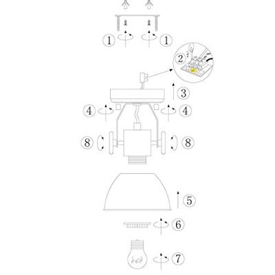 Mexlite Spot gearwood 7968w wit