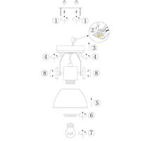 Mexlite Spot gearwood 7968w wit - thumbnail