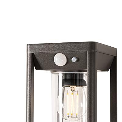 QAZQA Buiten wandlamp donkergrijs incl. LED en dimlicht op solar - QAZQA Buiten wandlamp donkergrijs incl. LED en dimlicht op solar -