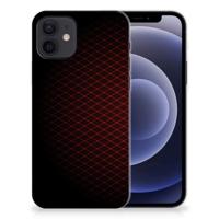 iPhone 12 | 12 Pro (6.1") | TPU bumper | Geruit Rood - thumbnail