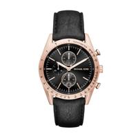 Horlogeband Michael Kors MK8440 Leder Zwart 22mm - thumbnail