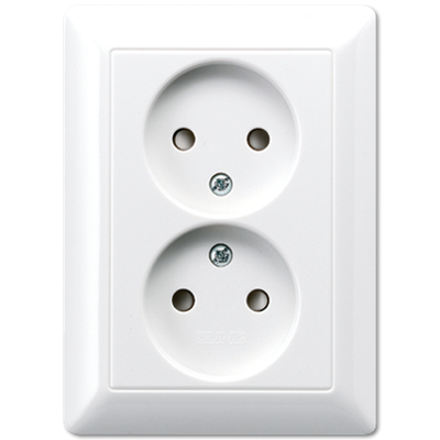 Jung AS500 stopcontact dubbel creme AS5010U