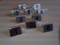 Bordje / tafelnummer set 1 tot 10 rvs - thumbnail