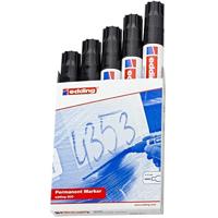 Permanente markeerstift Edding 800 Zwart (5 Stuks) - thumbnail