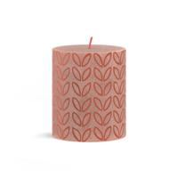 Bolsius silhouette stompkaars misty pink met print 8x6,8 cm - thumbnail