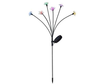 Solar Tuinsteker Bloem 6 LED 70cm Multi