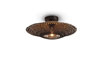 GOOD&MOJO Plafondlamp 'Kalimantan' Bamboe, 44cm, kleur Zwart/Naturel