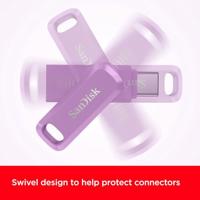SanDisk Ultra Dual Drive USB-stick Retail 256 GB Lavendel SDDDC3-256G-G46L USB-A 3.2 Gen 1, USB-C 3.2 Gen 1 - thumbnail