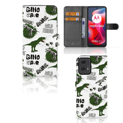Telefoonhoesje | Met pasjeshouder | voor Motorola Moto G24 | G04 | G24 Power Dinosaurus Telefoonhoesje | Met pasjeshouder | voor Motorola Moto G24 | G04 | G24 Power Dinosaurus