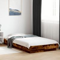 Bedframe bewerkt hout gerookt eikenkleurig 90x190 cm - thumbnail