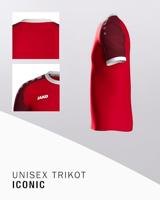 JAKO 4224 Shirt Iconic Km - Sportrood/Wijnrood - S - thumbnail