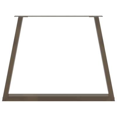 Eettafelpoten 2 st V-vormig 100x(72-73,3) cm staal naturel