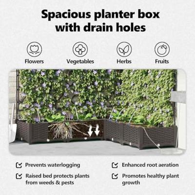 VidaXL Tuin bloempot 5 pcs bruin staal