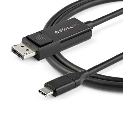 StarTech.com 1m USB-C to DisplayPort 1.2 Kabel 4K 60Hz - Bidirectionele en Omkeerbare DP naar USB-C of USB-C naar DP Video Adapter Kabel - HBR2/HDR - USB Type-C/TB3 Monitorkabel