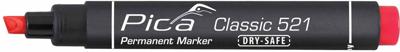 Pica 521/40 Permanent Marker | 2-6mm | Beitel | Rood | 10 stuks - PI52140