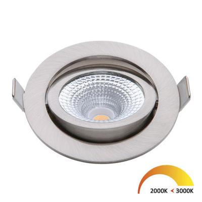 EcoDim LED inbouwspot 5W DimToWarm 85mm 36gr rond verstelbaar geschuurd staal - LED4720