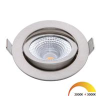 EcoDim LED inbouwspot 5W DimToWarm 85mm 36gr rond verstelbaar geschuurd staal - LED4720 - thumbnail