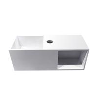 Fontein Wiesbaden Julia 54x20x20cm met Nis Solid Surface Mat Wit - thumbnail