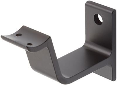 Hermeta 3553-18 leuninghouder holzadel met gat 76 mm mat zwart