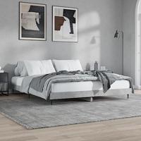 Bedframe bewerkt hout betongrijs 120x200 cm - thumbnail