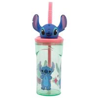 Beker met Rietje Stitch Flowers 3D 360 ml - thumbnail