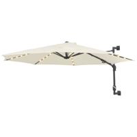 Wandparasol met LED's 300 cm zandkleurig - thumbnail