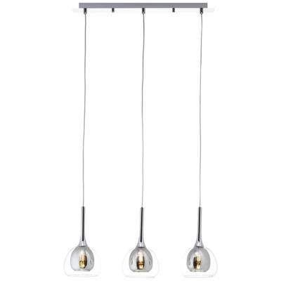 Brilliant Eetkamer hanglampHadan chroom met smoke glas - 85573/20