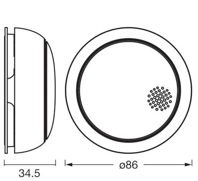 OSRAM HOMELIGHTING Smart+ Draadloze rookmelder OSRAM HOMELIGHTING Smart+ Draadloze rookmelder
