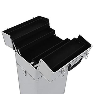 VidaXL Make-up trolley aluminium zilverkleurig
