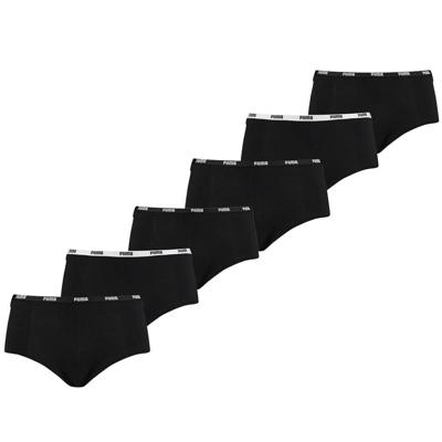 Puma Mini Short Dames Zwart 6-Pack -L