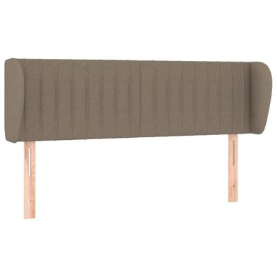 Hoofdbord met randen 147x23x78/88 cm stof taupe