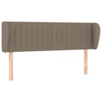Hoofdbord met randen 147x23x78/88 cm stof taupe - thumbnail