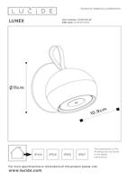 Lucide LUNEX - Oplaadbare Wandlamp Binnen/Buiten - Accu/Batterij - LED Dimb. - 1x2W 3000K - IP54 - Magnetisch - Zwart - thumbnail