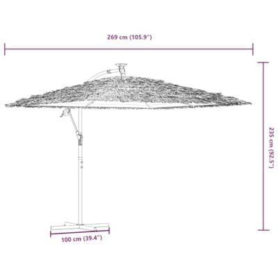 Parasol met stalen paal 269x269x235 cm groen Parasol met stalen paal 269x269x235 cm groen