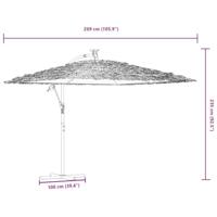 Parasol met stalen paal 269x269x235 cm groen - thumbnail
