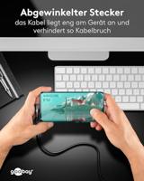 goobay USB-C > USB-A 3.0 90° kabel - thumbnail