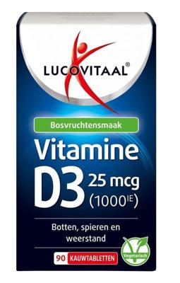 Lucovitaal Vitamine D3 25mcg Kauwtabletten