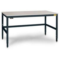 Manuflex LC3118.7016 ESD ESD-werktafel CANTOLAB speciale met melamine schijf, bxdxh = 2000 x 800 x 752-952 mm Antraciet - thumbnail