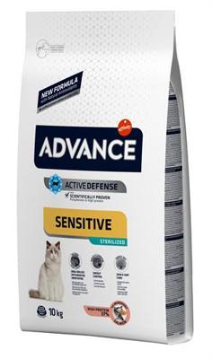 Advance Sterilized Sensitive High Protein met zalm kattenvoer 10 kg