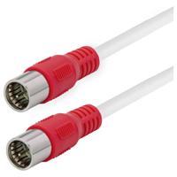 Maxtrack Antenne, Satelliet Aansluitkabel [1x F-stekker - 1x F-stekker] 6 m Wit - thumbnail