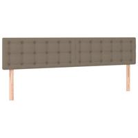 Boxspring met matras stof taupe 200x200 cm - thumbnail
