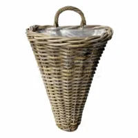 Plantenmand Wandhanger Rotan Grijs 42cm - thumbnail