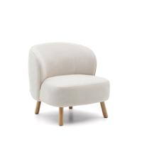 Kave Home Fauteuil 'Ulit' Chenille, kleur Beige - thumbnail