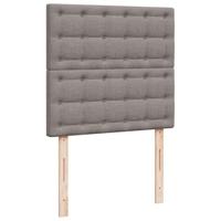 Boxspring met matras stof taupe 90x190 cm - thumbnail