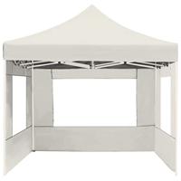 Partytent inklapbaar met wanden 4,5x3 m aluminium crme - thumbnail