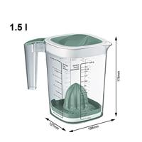 Rotho Loft Multipurpose Maatbeker 1.5L + Citruspers Mistletoe Groen/Transparant - thumbnail